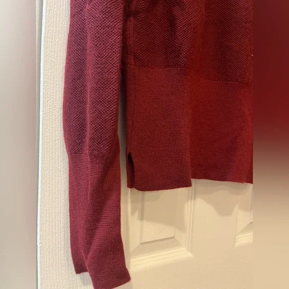 rag & bone Rich Burgundy Women's Cashmere Sweater - Picture 2 of 4